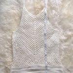 White Bohemian Crochet Knit Sheer Beach Cotton Cover Up Shirt Dress S M … Size M Photo 2