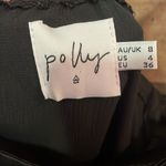 Princess Polly  Black Spaghetti Strap Ruffle Wrap Dress Photo 1