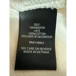 Torrid  White Striped Short Sleeve Crochet Lace-Up Crinkle Peplum Blouse Top Sz 3 Photo 3