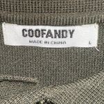 Coofandy Green & White Striped Collared Sweater Size L Photo 3