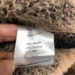 Pink Lily  Animal Print Cold Shoulder Sweater womens Large very soft cheetah Photo 4