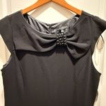 Sandra Darren New  Black Mini Dress with Bow Accent size 16 Photo 1