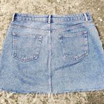 Topshop Moto Yellow Floral Embroidered Denim Skirt Photo 5