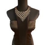 Bebe  Black Satin Panel Bodycon Mini Dress with Embellished Halter Neck – Size M Photo 1