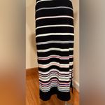 White House | Black Market  strapless Black Multi Color Stripes Slits Both Side SZ Photo 6