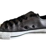 Converse All Star Metallic Gray Leather Chuck Taylor Sneakers 544924C Shoes Sz 8 Photo 0