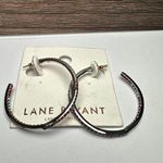 Lane Bryant Multi Color Rhinestone Silver Tone Hoop Pierced Earrings $19.95 Photo 4