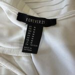 Forever 21  Sheer Stripe Body Con Low Back White Dress Size Medium Photo 6