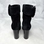 Saint Laurent Joplin Western Embellished Suede Block Heel Ankle Boots Black 35.5 Photo 4
