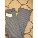 Something Navy  Ribbed wide leg pants, cashmere blend, slate blue,size medium Photo 9