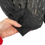 Generation Love Metallic Shimmer Glitter Cut Out Pullover Sweater Jumper XS/S Photo 8