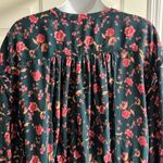 Free People Flower Fields Emerald Combo Button Up Mini Dress Pockets Long Sleeve Photo 10