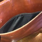 Vintage Brown Leather Retro Vintage Boho Clutch Purse Handbag Photo 6