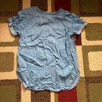 Women’s Chambray Short Sleeve Blouse Photo 2