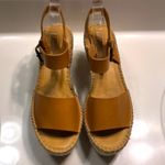 Soludos  Women’s Minorca Tan Leather Ankle Strap Platform Espadrille Wedges Photo 2