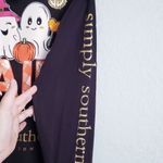 Simply Southern  Boo Hair Don't Care Black Long Sleeve Tee Photo 2