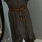 Love Culture Elegant Brown Strapless Maxi Dress Photo 0