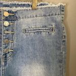 Gianni Bini Light Wash Denim Buttonfly Front Cropped Jeans Size M Photo 2