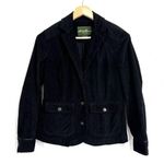 Eddie Bauer Women's Blazer Small Black Jacket Lined Corduroy Long Sleeve Pockets Photo 0