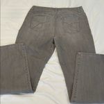 Chicos platinum denim size 1.5/M/10 grey feathered straight leg jeans EUC Gray Photo 2