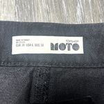 Topshop  Moto Black Denim Animal Print Stripe Skirt Photo 2