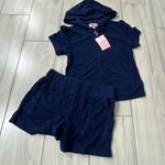 Juicy Couture NWT short-sleeve hoodie and shorts tracksuit set in Atlantis dark Photo 1