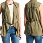 Max jeans Olive Green Tencel Drape Front Vest Photo 1