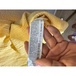 ZARA  Yellow Textured Knit Ruffle Hem Midi Dress - Size M Photo 2