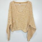 Free People NWOT Coconut V-neck Sweater In Sandy Combo Size Small Photo 1