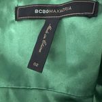 BCBG Max Azria Dress Women’s 2 Green Rouched Halter Neck Y2K Homecoming HOCO Photo 3