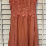 Alya Peach Lace High Low Dress Size Small Photo 0