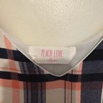 Peach Love California  Pink and Blue Plaid Mini Swing Dress size small Photo 4