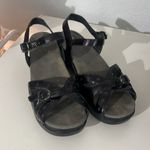 Dansko  Women’s Sissy Black Patent Leather Wedge Sandals Size 42 or 11 Photo 2