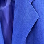 Character Suburban Wear vintage linen royal blue blazer single button 12 office Photo 3