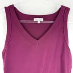 Michael Stars  V-Neck Cotton Tank Burgundy Size XL Photo 1