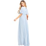 Show Me Your Mumu  Emily Empire Maxi Dress L Silver Sage NWT Formal Photo 3