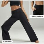 Esoft Set/2 Flare Leg Yoga Work Pants Navy/Black Plus‎ Sz 2X Business Casual # Photo 9
