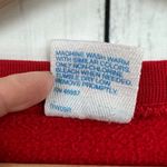 American Vintage  Sweater Sweatshirt MEDIUM Red Crewneck Buttons Pullover Photo 5