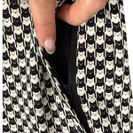 Betabrand  Black White Cat Catstooth Houndstooth Ankle Zip Pants sz M Petite Photo 9