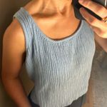 St. John  light baby blue knit cropped tank top! Photo 6