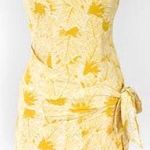 Yellow Floral Wrap Dress Size M Photo 0