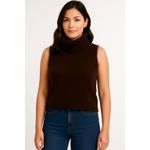 Jessica Simpson  Brown Sleeveless Turtleneck Sweater Vest | Women’s M Photo 5