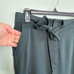 BDG  Forest Green Wide Leg Tie Waist Holiday Cropped Trousers Sz 6 Photo 1