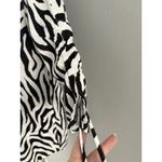 John Mark Zebra Tunic Size M Black White Oversized Lagenlook Wired Collar Size M Photo 2