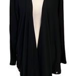 Risky flowy bejeweled open front cardigan Black Size M Photo 0