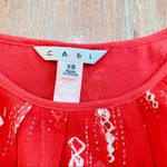 CAbi 🦃  Red Patterned Tank Top Size XS Photo 3