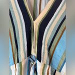 Aakaa  M Striped V-Neck Romper with Tassels Photo 1