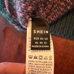 SheIn Dark Green Sweater with Pink Heart Accents Photo 5