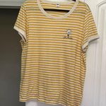 Old Navy  Free Thinker Yellow Striped T-Shirt Sz XXL Photo 0