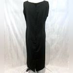 Sag Harbor Vintage  black patterned dress maxi dress jacket suit size petite 10P Photo 7